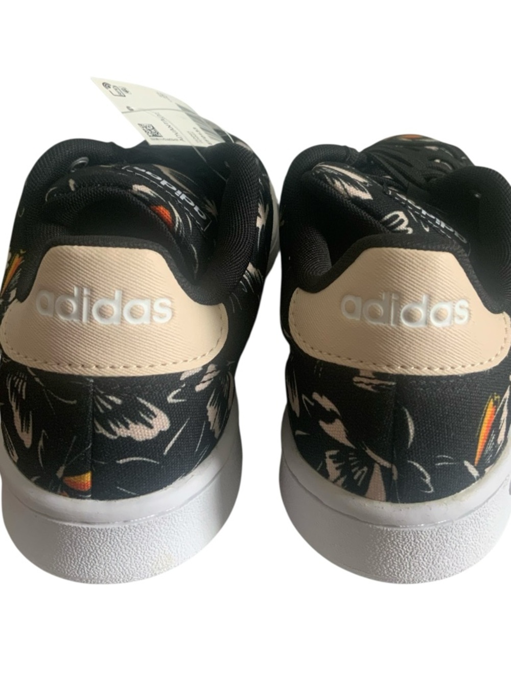 Adidas x Farm Rio Court Sneakers Women’s Size 8. Black Butterfly Print Tennis - Picture 3 of 8